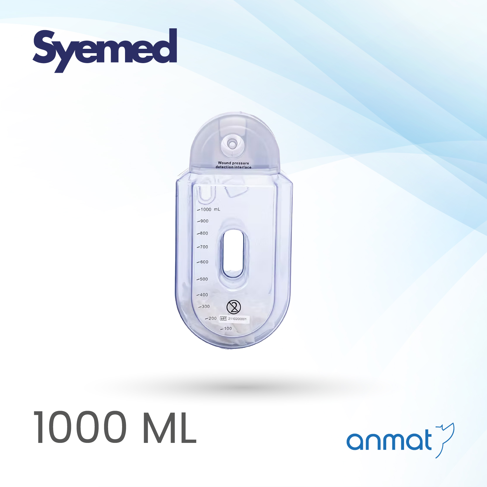 1000 ml-02 Canister 1000ml bomba de presion negativa lifotronic